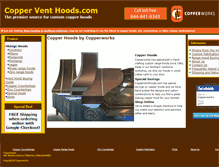 Tablet Screenshot of copperventhoods.com